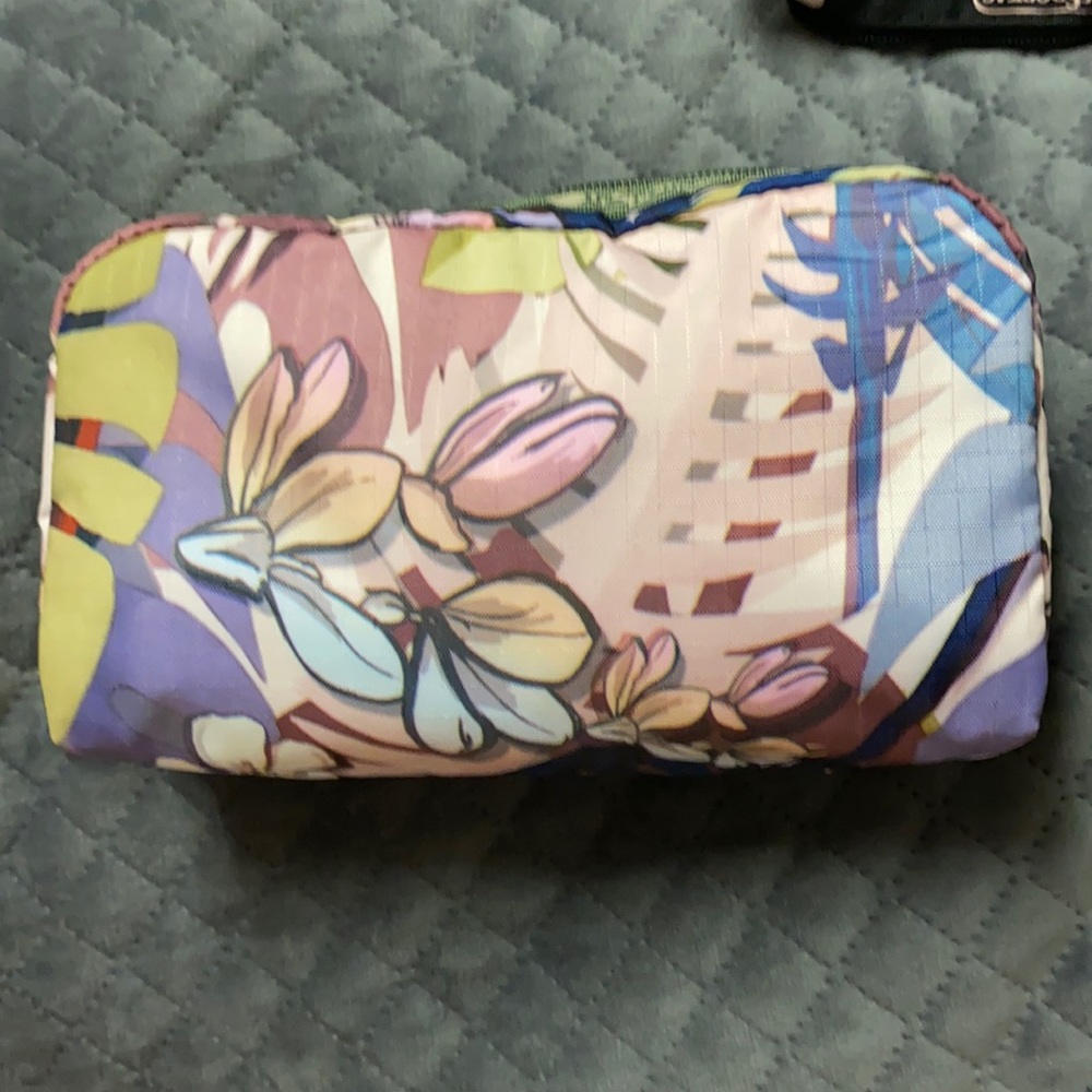 Lesportsac tropical print cosmetic bag